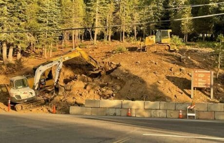 Excavating Side of hill